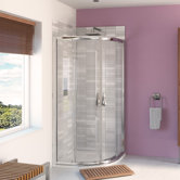 Aqua 6 Quadrant Shower Enclosure in Polished Silver