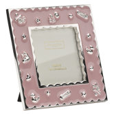 Baby Enamel Photo Frame Girl Pink Frame