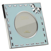 Baby Enamel Photo Frame Blue Ribbon Frame