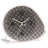 3D Acrylic Mantel Clock Silver Tear Drop Frame
