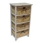 Maize 4 Drawer Wood Cabinet