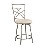 Cafe Counter Stool in Distressed Antique Gold with Pewter Accent