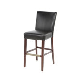 Bonded Leather 30.25" Barstool in Black
