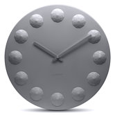Facet Wall Clock with Grey Dial
