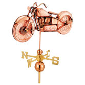 Full Size Weathervane Motorcycle in Polished