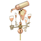 Full Size Weathervane Wine Bottle in Polished