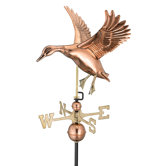 Landing Duck Weathervane with Garden Pole