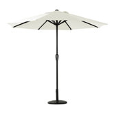 Round Tilt and Crank Round Parasol in Natural