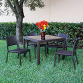 Wickerlook 5 Piece Dining Set