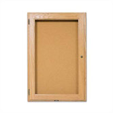 30Wall-Mounted Enclosed Bulletin Boards - Oak