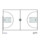Magnetic Dry-Erase Coaching Aides Mat - Basketball