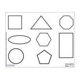 Magnetic Dry-Erase Teaching Aides Mat - Shapes Graphic