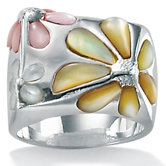 Mother of Pearl SS Daisy Ring