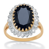 Sapphire and Diamond Accent Ring