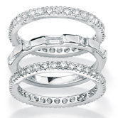 Cubic Zirconia Eternity Bands (Set of 3)