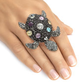 Multi-Crystal Turtle Stretch Ring