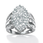 Round Diamond Marquise-Shaped Ring
