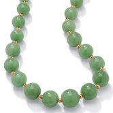 Green Jade Beaded Necklace
