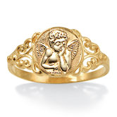 10K Gold Angel Ring