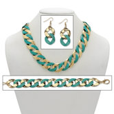 3 Piece Curb Link Chain Set