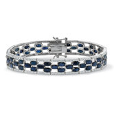 Oval Cut Sapphire Tennis Bracelet