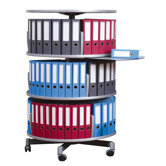 Deluxe 3-Tier Rotary Binder Storage Carousel