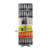 Deluxe 6-Tier Rotary Binder Storage Carousel