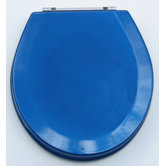 Premium Wood Toilet Wood Seat in Metallic Blue