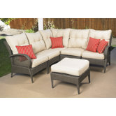 Laguna 6 Piece Sectional Deep Seating Group with Cushions