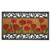 Wrought Iron and Coir Poppy Mat