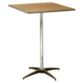 30" Square Pub Height Pedestal Table