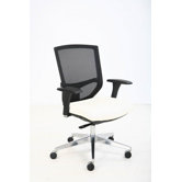 Eve Ergonomic White Leather Posture Chair with Headrest