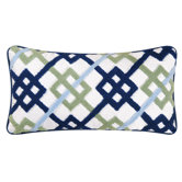 Shabby Elegance Blue Hooked Pillow