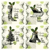 Museware 'Santa Baby' Plate (Set of 4)