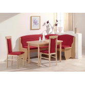 Eckbankgruppe "Mara" in Rot / Buche