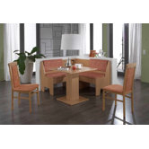 Eckbankgruppe "Milano" in Terracotta / Buche natur