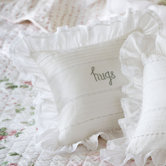 Hugs Embroidered Toss Pillow