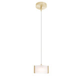 1 Light Round Canopy Drum Pendant