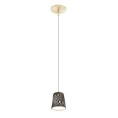 1 Light Round Canopy Zebra Pendant