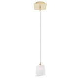 1 Light Etched Snow Ellipse Pendant