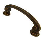Corinthia Flat Pull in Distressed Rubbed Bronze