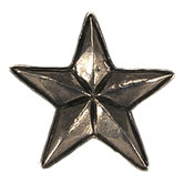 Curiosities Star Knob in Distressed Bright Pewter