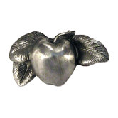 Fruits of Nature Apple Knob in Distressed Satin Pewter