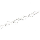 Sterling Silver Heart Link Chain Necklace