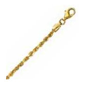 14k Yellow Gold D/C Rope Chain Necklace