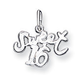 Sterling Silver Sweet 16 Charm