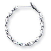 Sterling Silver Twisted Hoop Earrings