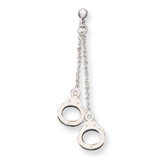 Sterling Silver Hand Cuff Dangle Post Earrings