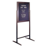 Standing Message Center,w/Gothic Letters, 68"Tall, 3'x2', Black