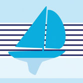 Things That Go - Sailboat Stretched Wall Art